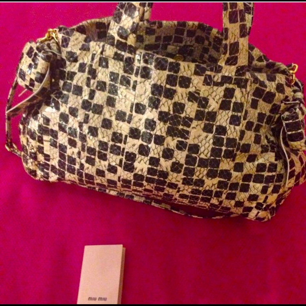 Stunning Miu Miu Python crossbody/shoulder bag